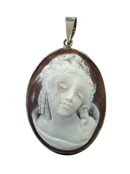 Pendant Mandile 1922 Woman Cammei  in Silver Conchiglia 2MCICM15.7 - 2MCICM15.7